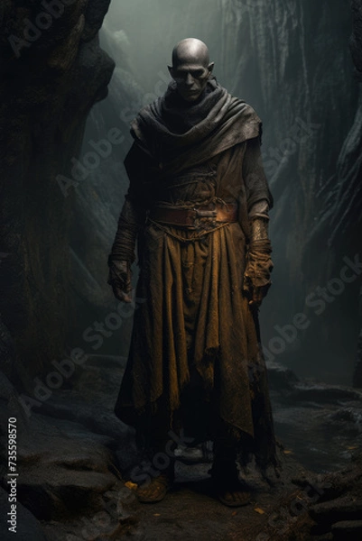 Obraz warrior monk in cave