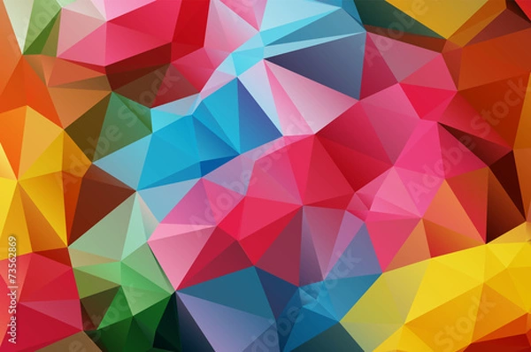 Fototapeta Vector polygon background
