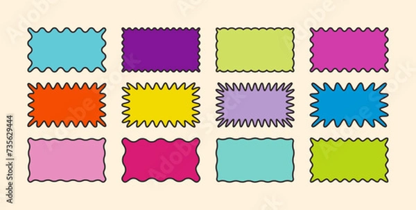 Fototapeta zig zag frame set 2 work