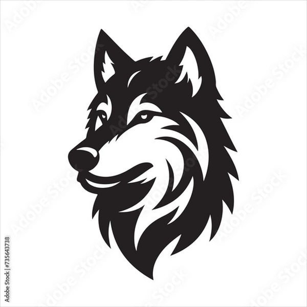 Obraz wolf head vector