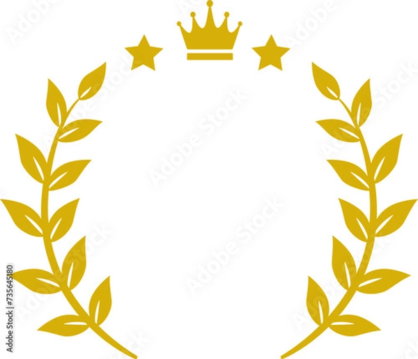 Obraz Laurel wreath and crown icon,
월계관과 왕관 아이콘