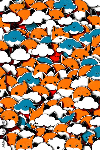Fototapeta cute cats, Generative AI