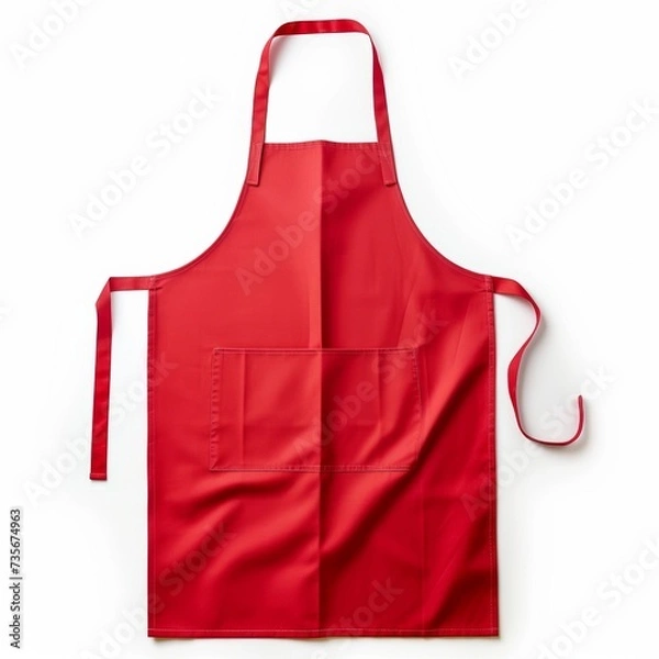 Obraz red apron isolated on white