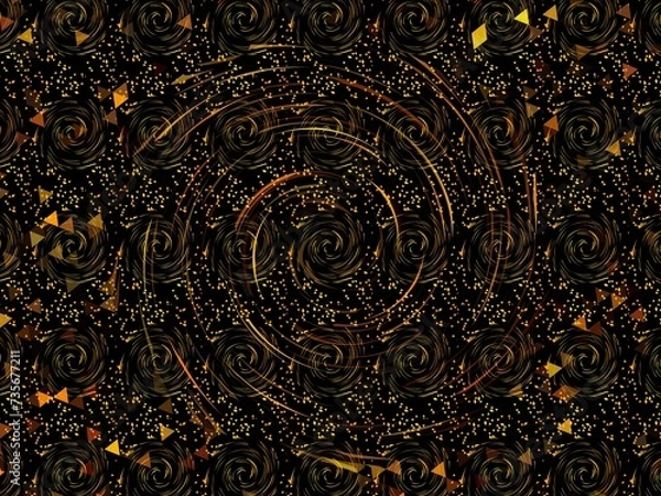 Obraz black and white seamless pattern