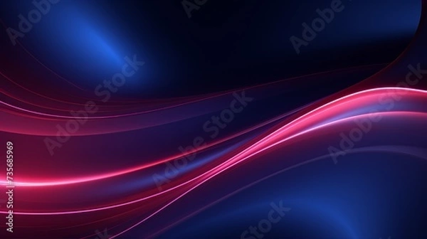 Fototapeta Neon illuminated dynamic sheets wallpaper. Abstract business background