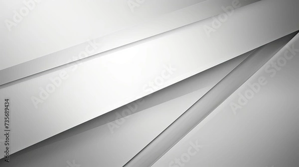 Fototapeta Abstract white and silver are light pattern gray with the gradient is the with floor wall metal texture soft tech diagonal background black dark clean modern