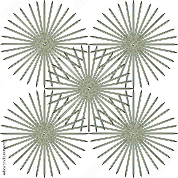 Fototapeta metal nails isolated on white background