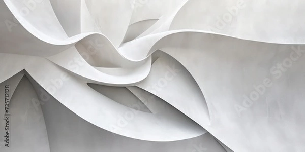 Fototapeta Geometric abstract on white light background.