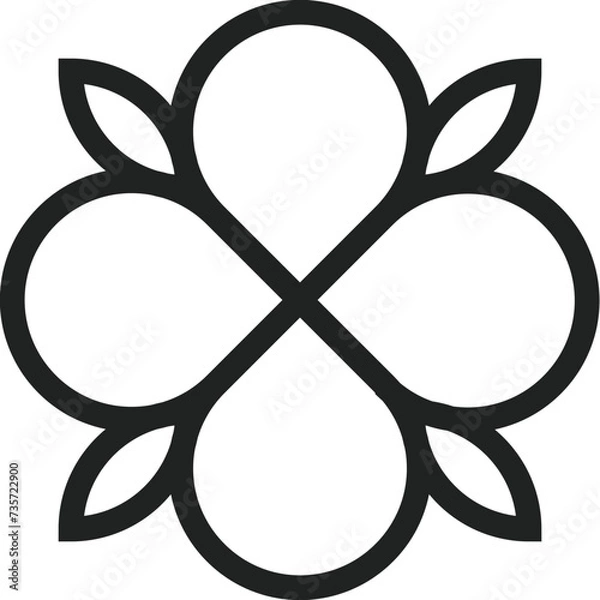 Fototapeta  Simple Black Line Logo Template

