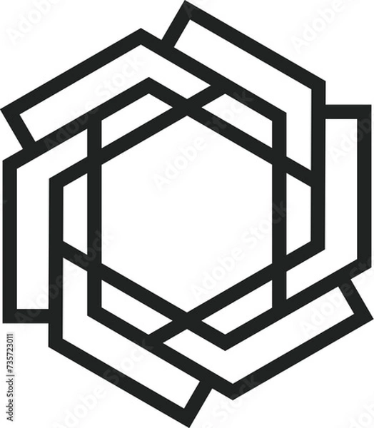 Obraz  Simple Black Line Logo Template
