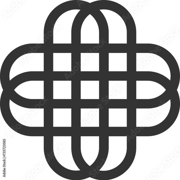 Fototapeta  Simple Black Line Logo Template
