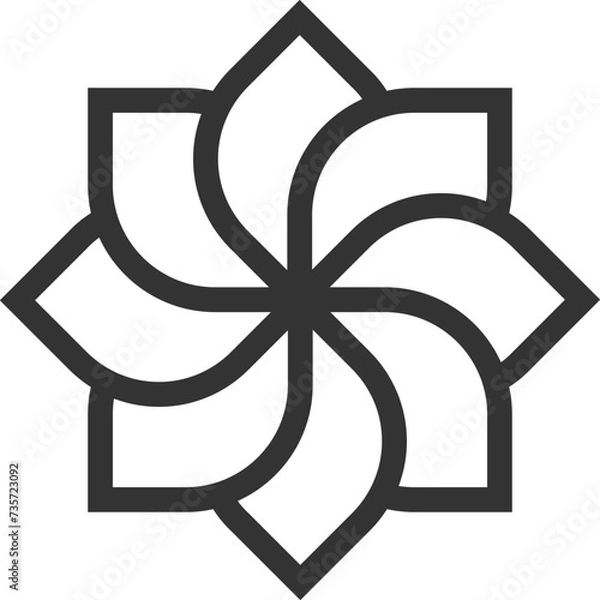 Obraz  Simple Black Line Logo Template
