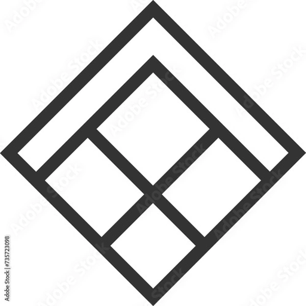 Fototapeta Flawless Monoline Emblem Minimalist Flat Logo Vector