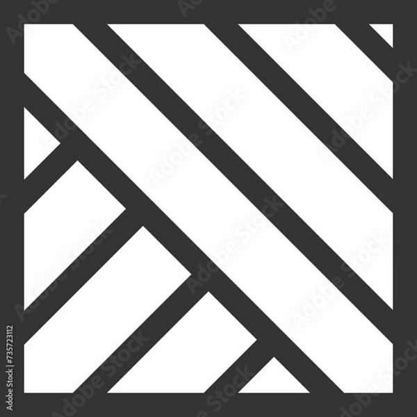Fototapeta Flawless Monoline Emblem Minimalist Flat Logo Vector