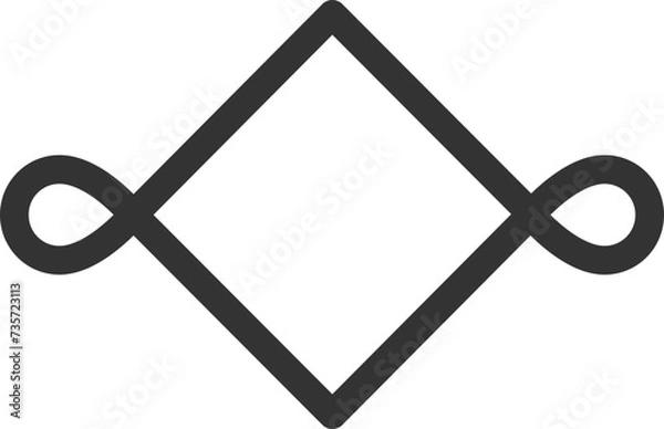 Fototapeta Flawless Monoline Emblem Minimalist Flat Logo Vector