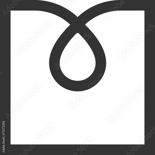Fototapeta Flawless Monoline Emblem Minimalist Flat Logo Vector