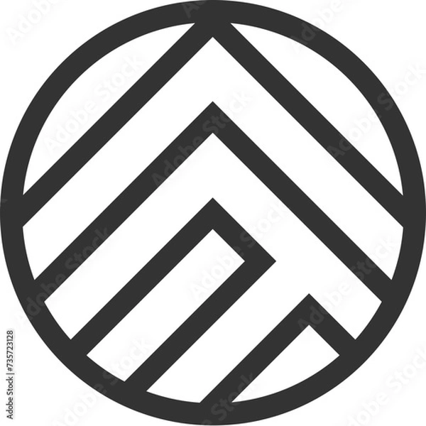 Fototapeta  Simple Black Line Logo Template
