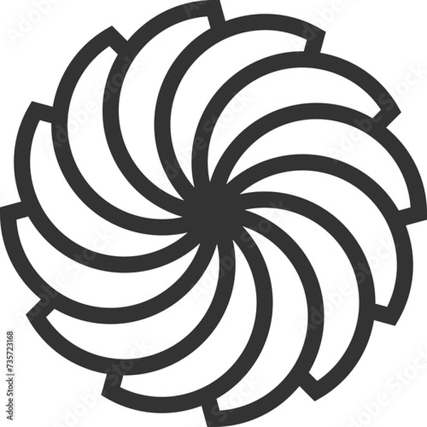 Fototapeta  Simple Black Line Logo Template
