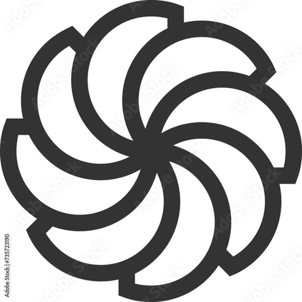 Fototapeta  Simple Black Line Logo Template
