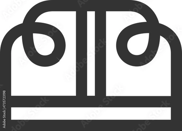 Fototapeta Flawless Monoline Emblem Minimalist Flat Logo Vector