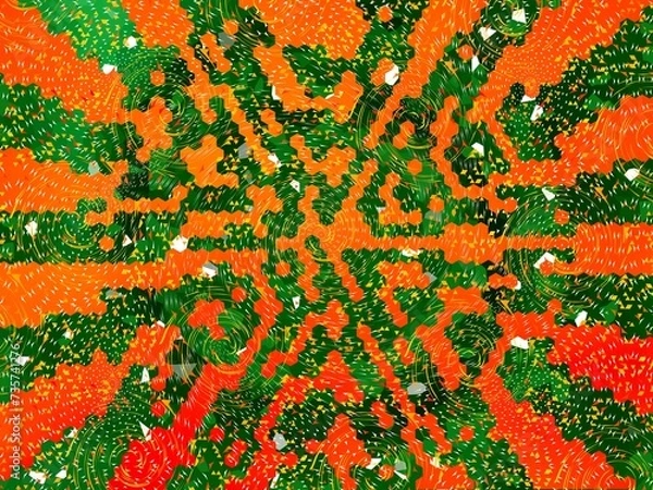 Obraz texture green orange background 