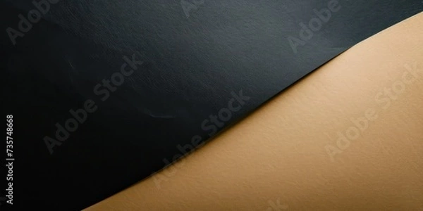 Obraz Soft black and brown Kraft Paper texture background with light, subtle hues, tranquil and calming aesthetic