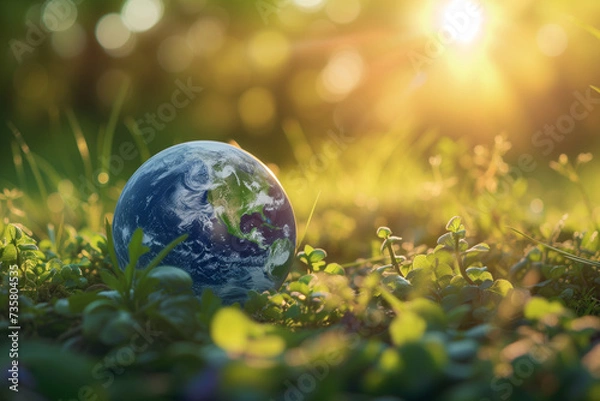 Obraz World environment and Earth Day concept with eco friendly enviroment.