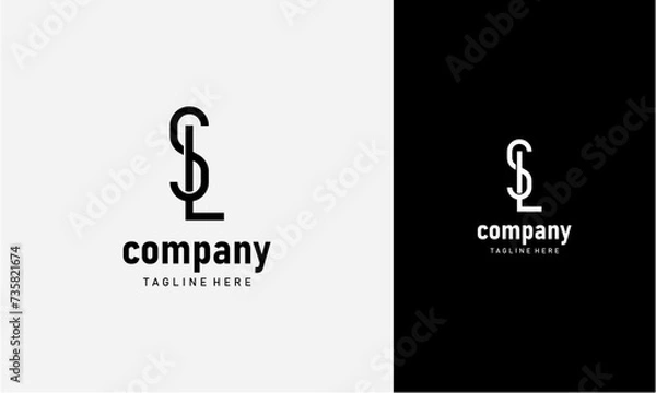 Obraz Initial Letter SL or LS Logo,Typography Vector Template. Creative Abstract Letter SL or LS Logo Vector