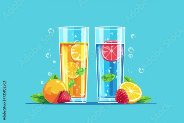 Fototapeta Rehydration is a crucial aspect of managing gastroenteritis, especially in cases of dehydration