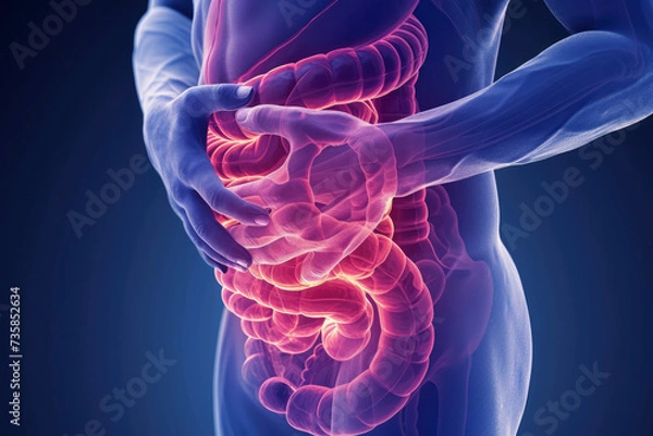 Fototapeta Gastroenteritis is an inflammation of the gastrointestinal tract, which includes the stomach and the intestines