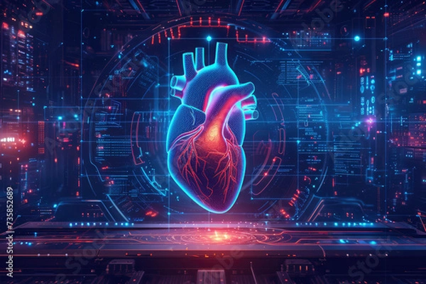 Fototapeta Such as echocardiogram, CT scans, or MRI to visualize the heart and blood vessels