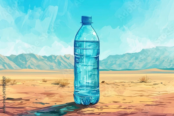 Fototapeta Hydration: Bring enough water, especially in hot or arid environments