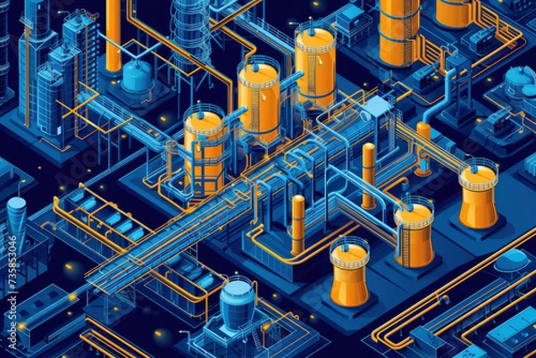 Fototapeta Hydrogen Storage: Hydrogen Compression: Hydrogen can be compressed for storage