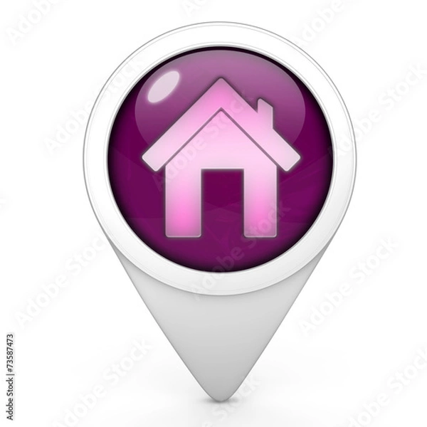 Obraz home pointer icon on white background