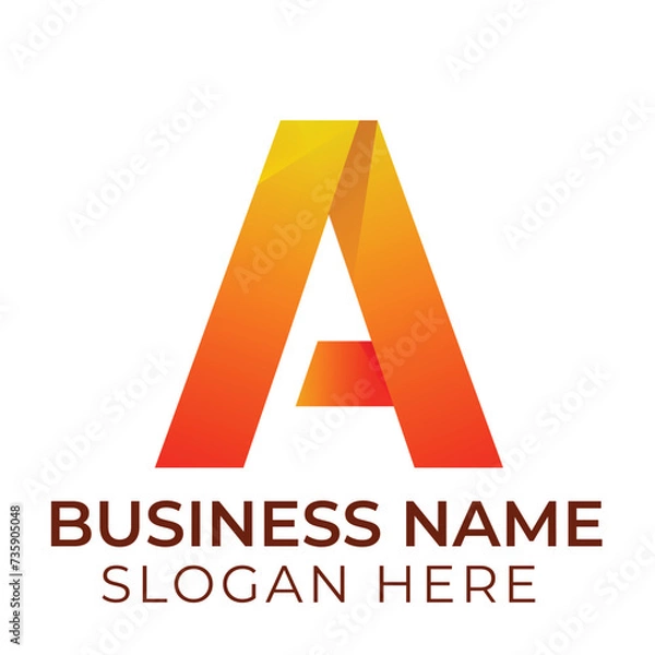 Fototapeta a gradient vector abstract logo design