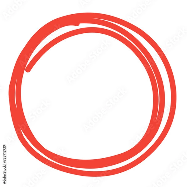 Obraz red highlight circle