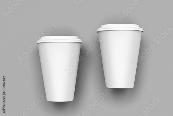 Obraz Coffee in a paper cup. For your mockup. coffee mockup take to go and take away