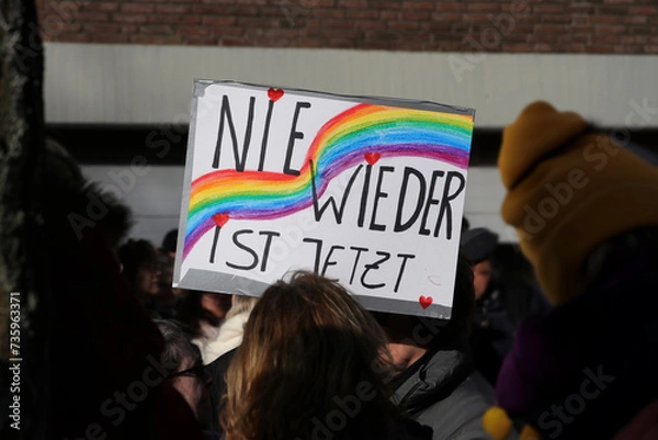 Obraz nie wieder ist jetzt demo schild
