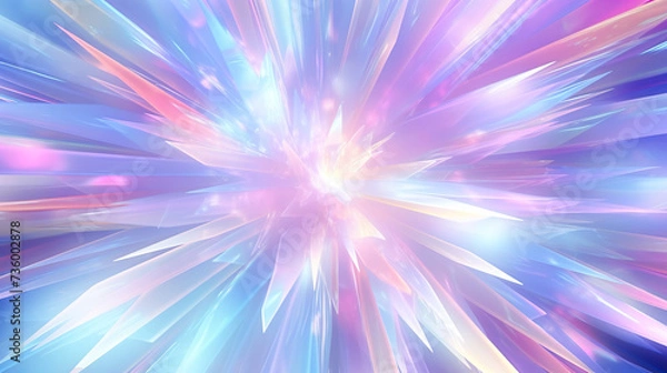 Fototapeta 放射状にのびるカラフルなクリスタルの結晶のようなテクスチャ背景