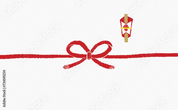 Obraz 手描きモダン熨斗紙【ノーマル熨斗　蝶結び】