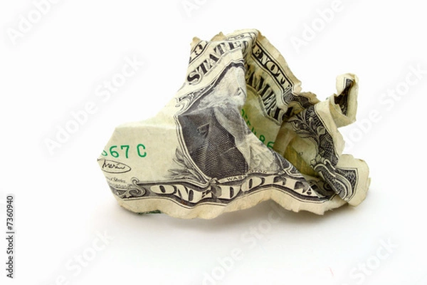 Obraz pomarszczone pieniądze