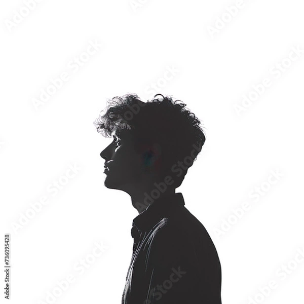 Fototapeta silhouette of a man on a white background, png background