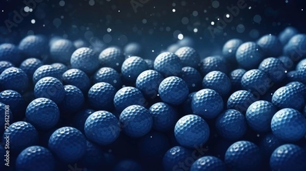 Fototapeta Background with golf balls in Indigo color