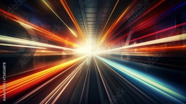 Obraz High Speed Lines With Focus