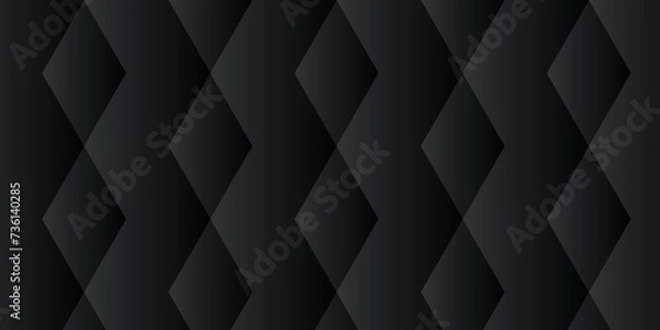 Fototapeta Black vector cube seamless pattern geometric design. Square shape cube. Cubic shapes vector symbol. 