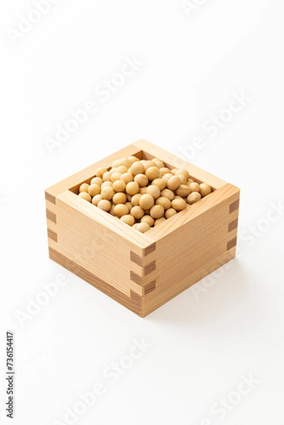 Obraz 白背景に大豆