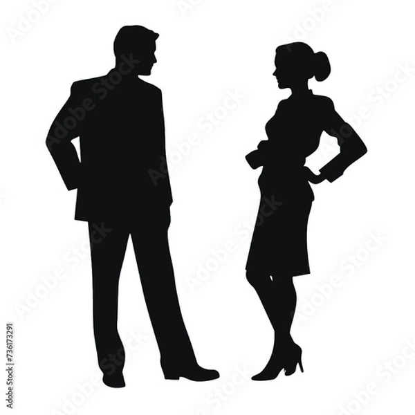 Fototapeta business people silhouette 
