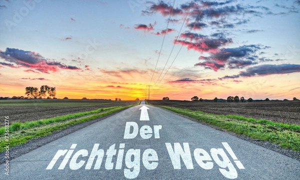Fototapeta der richtige weg