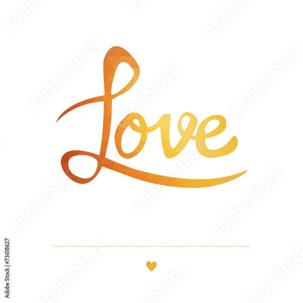 Obraz Romantic greeting card with typography elements.