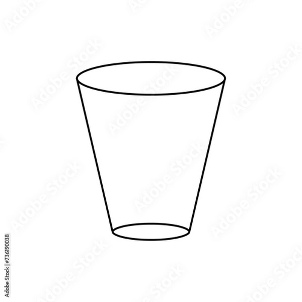 Obraz シンプルな空のコップ